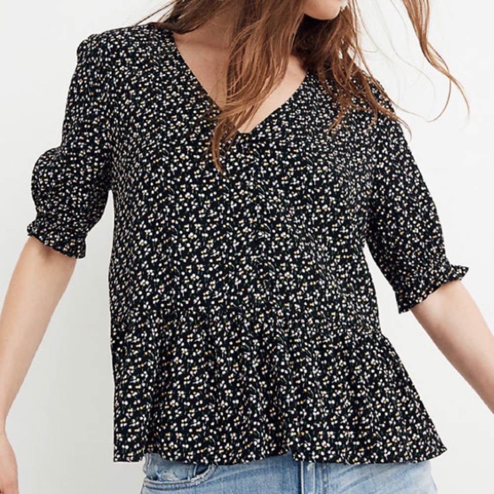 Madewell Courtyard Ruffle Hem Top